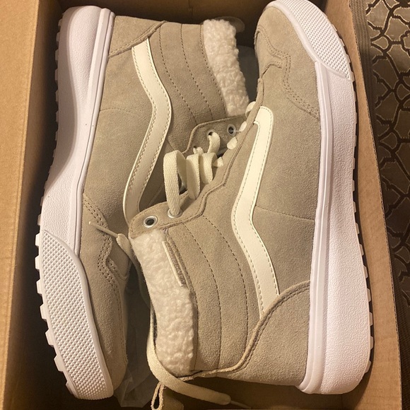 Vans Shoes - Vans suede beige hi tops size 10 NIB